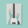 Bass Guitar Birthday Card | Guitarist Music Card, thumbnail 3 of 5