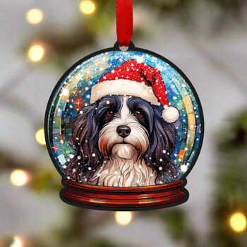 Tibetan Terrier Dog Tree Decoration, 2 of 2