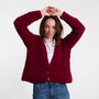 Easy V Neck Cardigan Crochet Kit, thumbnail 1 of 9