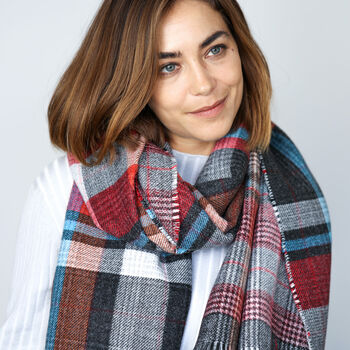 Reversible Check Blanket Scarf, 6 of 9