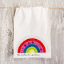 Personalised Teacher’s Rainbow Tea Towel, thumbnail 2 of 6