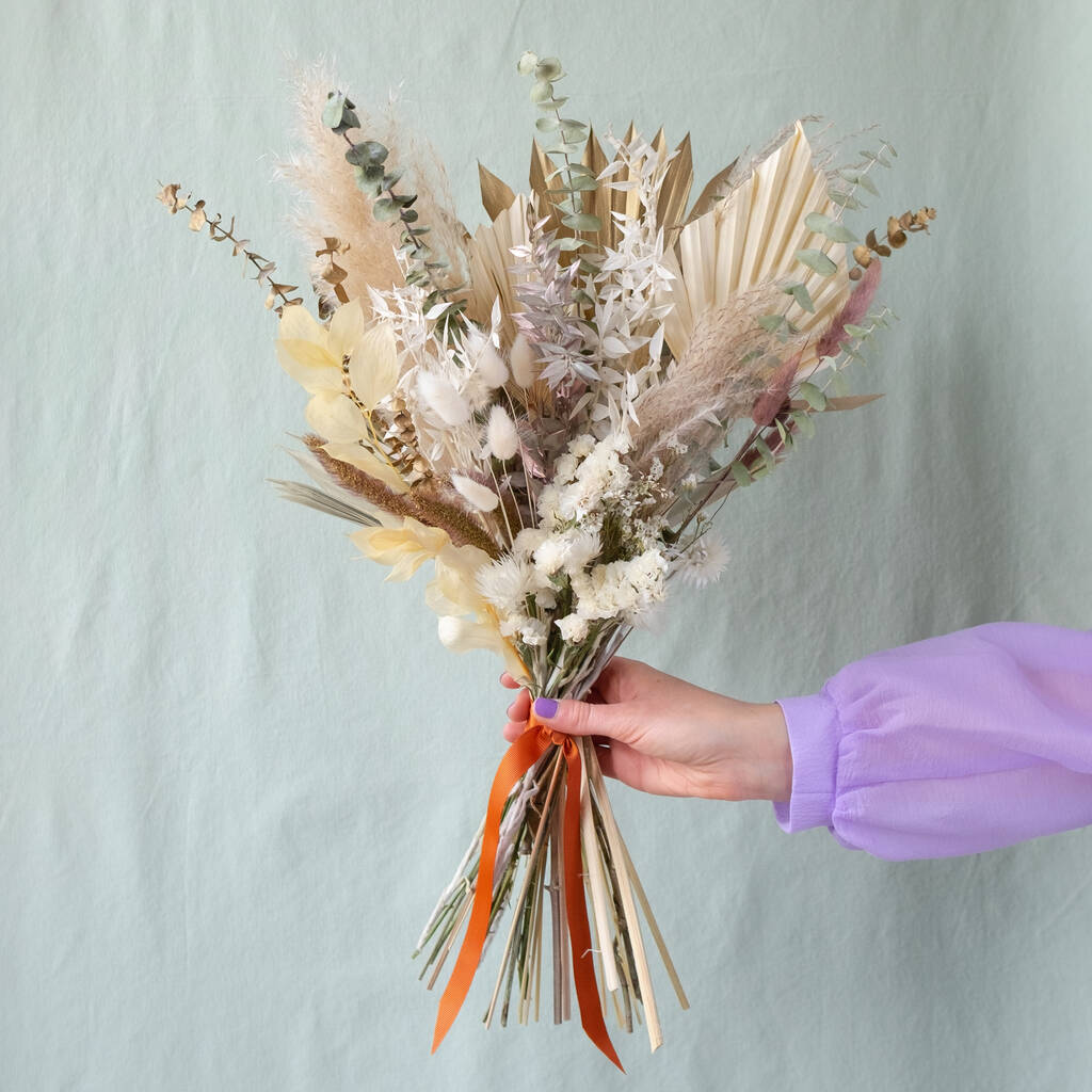 Neutral And Metallic Dried Flower Bouquet By for keeps ...