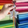 Vegan Leather Small Personalised Star Hanging, thumbnail 1 of 6