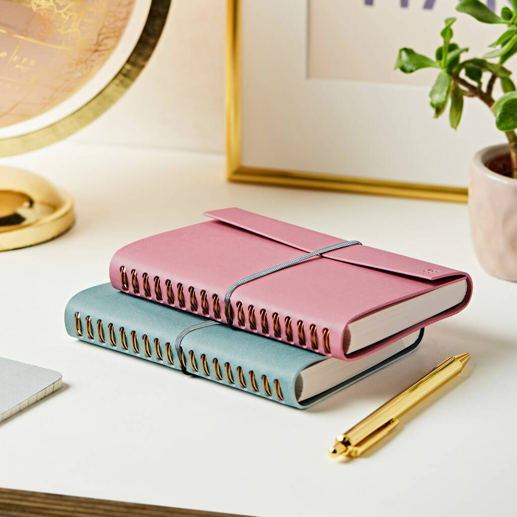 Personalised Vegan Leather Embossed Notebook By Martha Brook ...