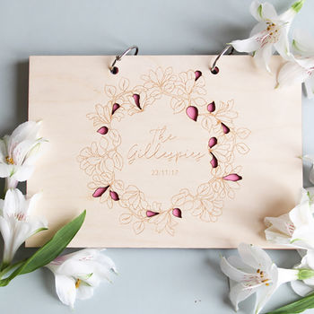 Floral Cut Out Wedding Guest Book, 2 of 4