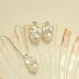 Gleaming Baroque Pearl Silver Earrings, thumbnail 4 of 5
