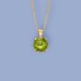 Genuine Peridot Necklace In 9ct Gold, thumbnail 1 of 11