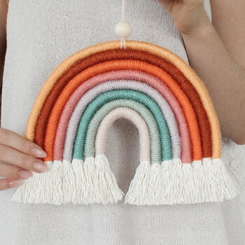 Make Your Own Vintage Macrame Rainbow Craft Kit, 6 of 8