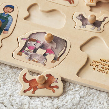 Wooden Farm Personalised Childrens Puzzle, 3 of 3