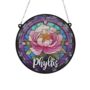 Peony Personalised Stained Glass Effect Suncatcher, thumbnail 7 of 7