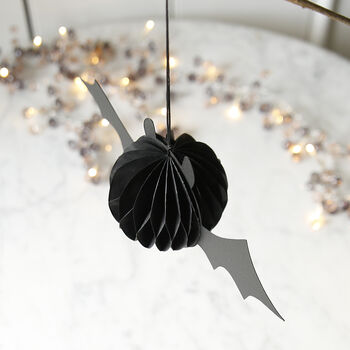 Halloween Honeycomb Paper Bat Decoration, 2 of 2