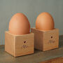Send With Love 'Mr And Mrs' Oak Egg Cup In Gift Box | Breakfast | Homeware | Kitchenware | Newlyweds | New Home Gift, thumbnail 1 of 2