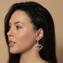 Silver Big Evil Eye Drop Studs, thumbnail 2 of 4