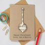 Personalised Music Lover Instrument Christmas Card, thumbnail 4 of 8