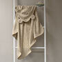 Personalised Hooded Towel In Natural Beige, thumbnail 3 of 7