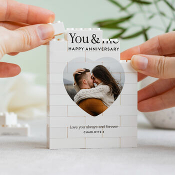 Personalised Anniversary Memory Block For Couple, 7 of 9