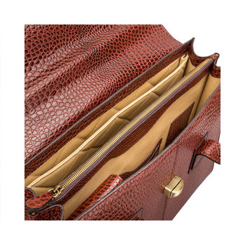 Ladies Luxury Leather Business Bag 'Fabia Croco', 8 of 9