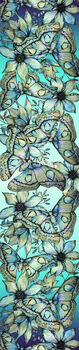 Atlas Moth Long Floral Silk Scarf In Opal, 6 of 6