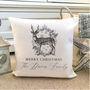 Personalised Christmas Stag Cushion, thumbnail 1 of 3
