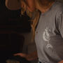 Womens 'Brave Free' Grey Acid Wash T Shirt, thumbnail 4 of 7