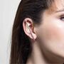 Sterling Silver Bar Ear Cuff Stud Earring, thumbnail 6 of 7