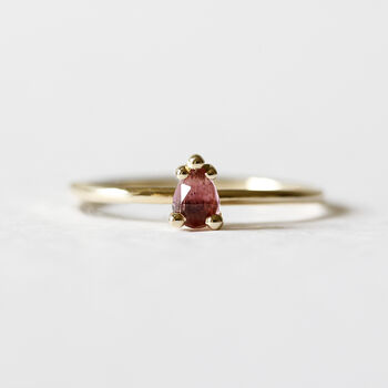 Pink Tourmaline Ring Silver/Gold Vermeil, 3 of 7