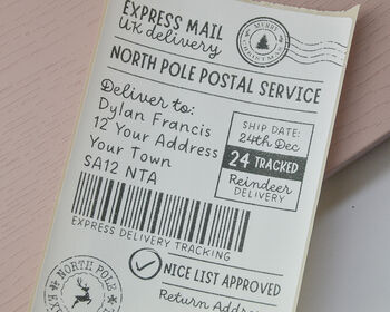 Personalised Santa Shipping Label, 4 of 5