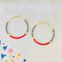 Large Hoop Sterling Silver / Gold Plated Bead Earrings, thumbnail 10 of 12