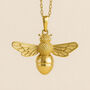 Personalised Chunky Gold Plated Sterling Silver Bumble Bee Necklace, thumbnail 1 of 10