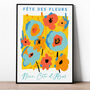 Contemporary Style Flower Festival Print In Yellow, thumbnail 1 of 2