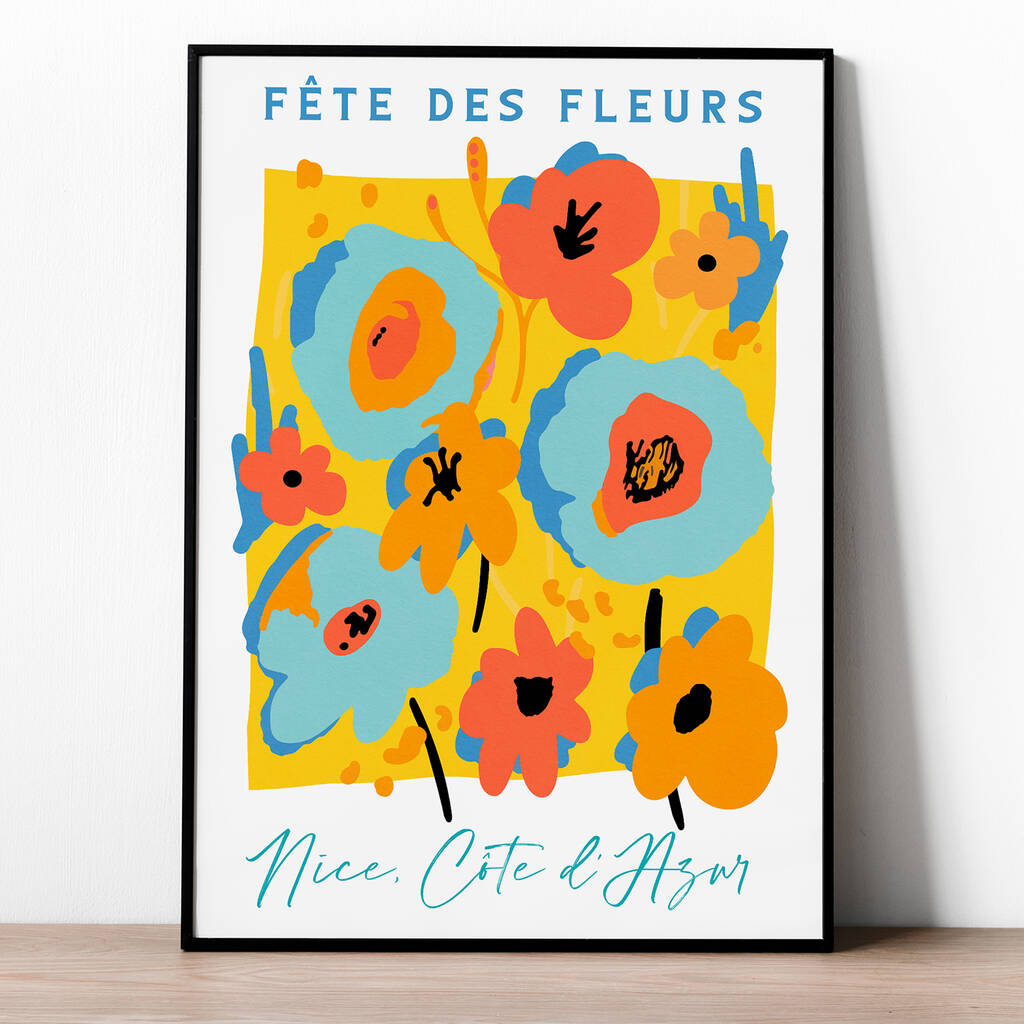 Contemporary Style Flower Festival Print In Yellow, 1 of 2