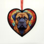 Bullmastiff Stained Glass Effect Heart Suncatcher, thumbnail 6 of 6