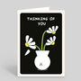 Thinking Of You Sad Flower Vase Sympathy Get Well Card, thumbnail 2 of 2