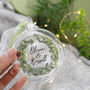 Couples Personalised Christmas Glass Bauble, thumbnail 1 of 2