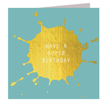 Gold Foiled Super Birthday Card, 2 of 4