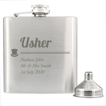 Personalised Wedding Party Hip Flask, 5 of 5