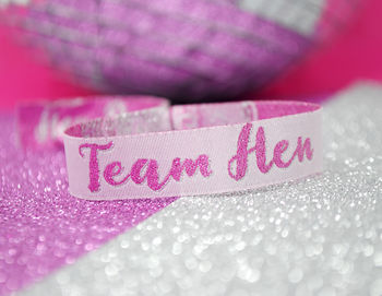 Team Hen Hen Party Favour Wristbands, 6 of 6