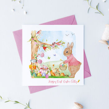 Baby's 1st Birthday Easter Card Rabbit / First Birthday, 2 of 8