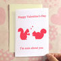 Personalised Squirrels Valentine's Day Card, thumbnail 1 of 4