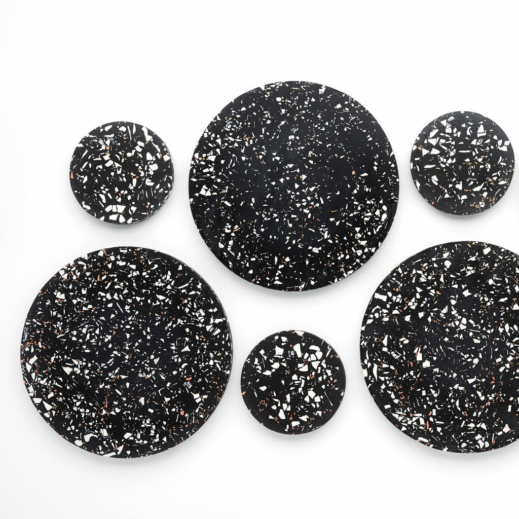 Black Terrazzo Coaster By Lime Lace