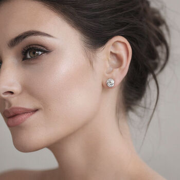 Love Knot Sterling Silver Earrings, 6 of 6