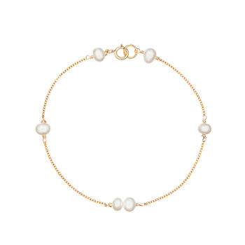 Delicate Pearl Bracelet Including Six Pearls, 4 of 8