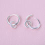 Sterling Silver Soft Twist Circle Huggie Earrings, thumbnail 5 of 7