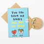 'Heart But Not Chips' Funny Valentines Card, thumbnail 1 of 2