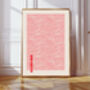 Japanese Pink Wave Art Print, thumbnail 1 of 5