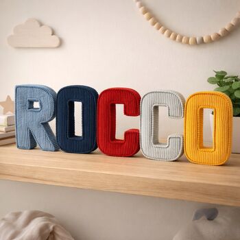 Corduroy Fabric Personalised Initial Letter, 10 of 10