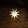 Small White Nine Pointed Christmas Star Lantern, thumbnail 1 of 7