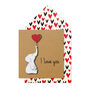 Handmade Love Elephant Personalised Romance Card, thumbnail 1 of 4