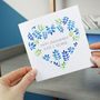 Personalised Engagement Floral Heart Card, thumbnail 1 of 9