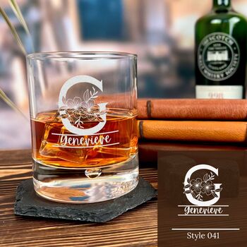 Personalised Monogram Birthday Scotch Whisky Glass, 8 of 12